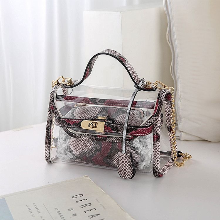 Animal Chain Pvc Crossbody Vesker