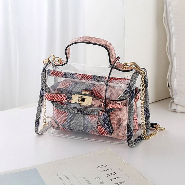 Animal Chain Pvc Crossbody Vesker