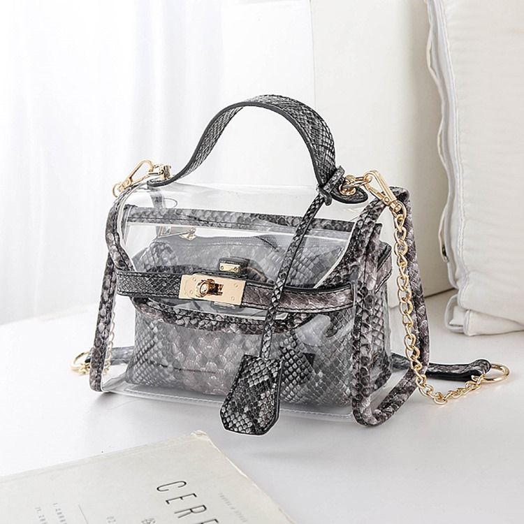 Animal Chain Pvc Crossbody Vesker