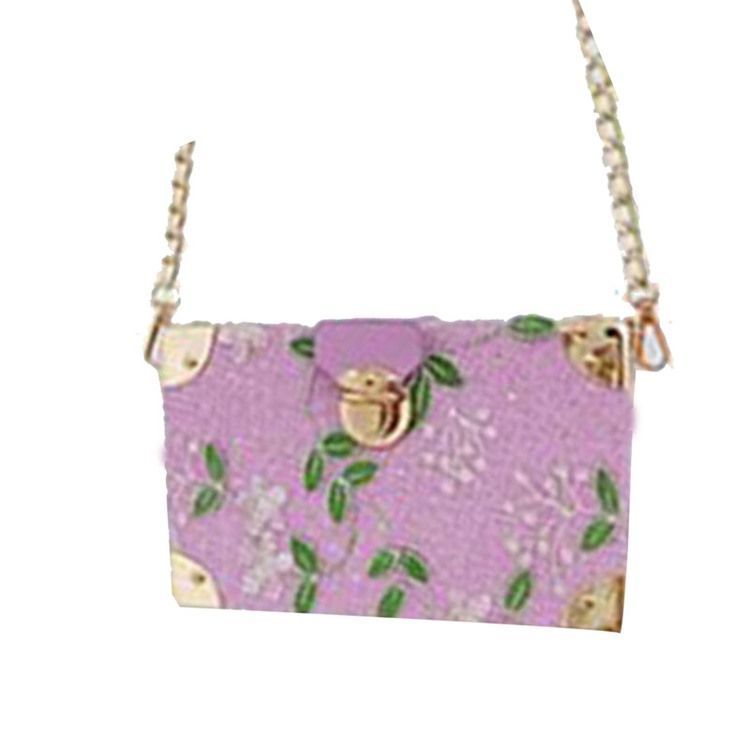 Broderi Floral Pu Flap Crossbody Vesker