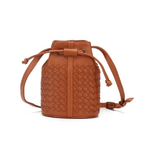 Bucket Shape Strikket Mini Crossbody Bag