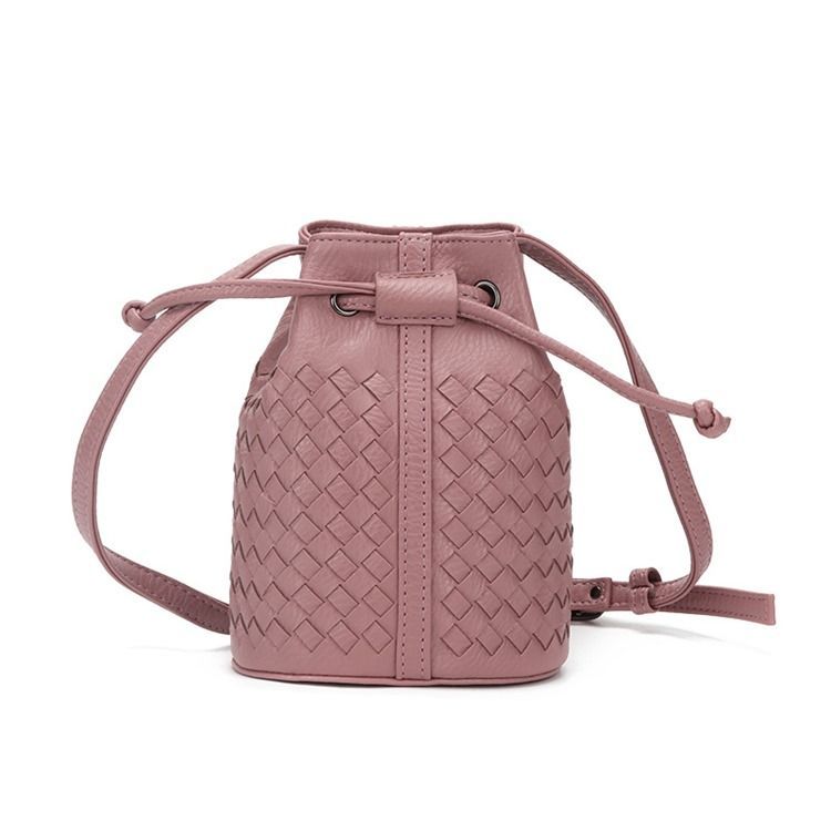 Bucket Shape Strikket Mini Crossbody Bag