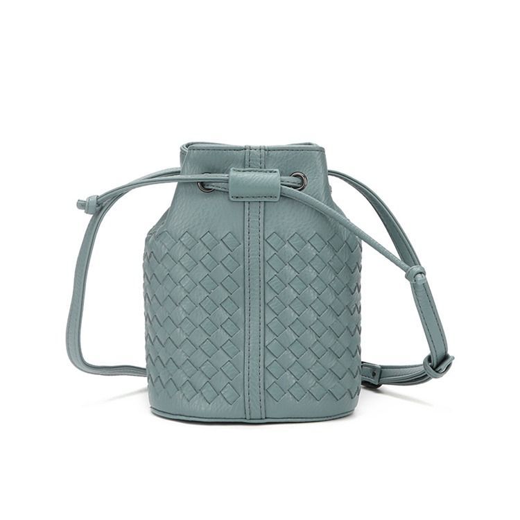 Bucket Shape Strikket Mini Crossbody Bag