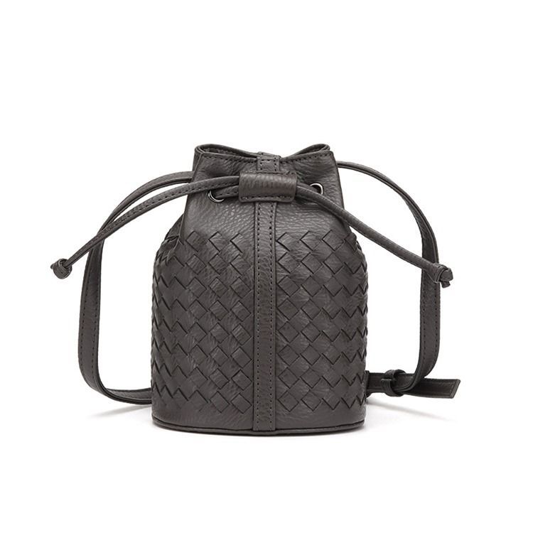 Bucket Shape Strikket Mini Crossbody Bag