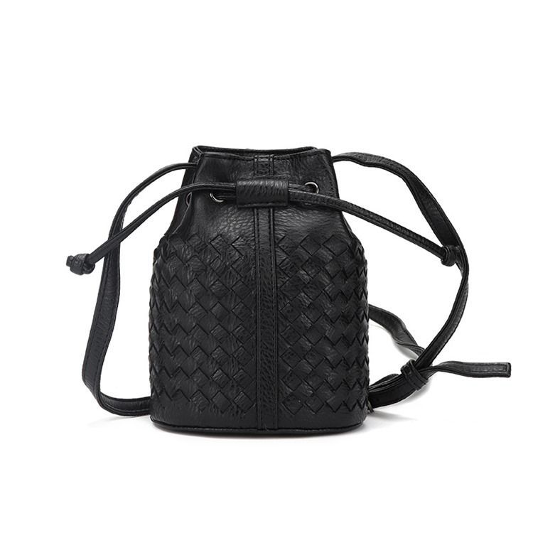 Bucket Shape Strikket Mini Crossbody Bag