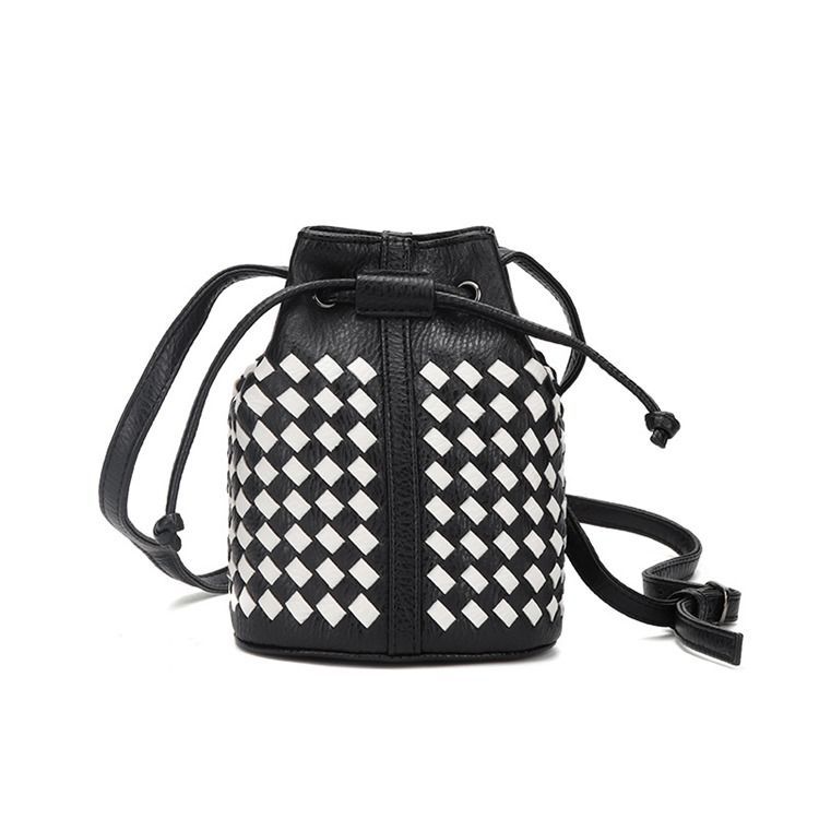 Bucket Shape Strikket Mini Crossbody Bag