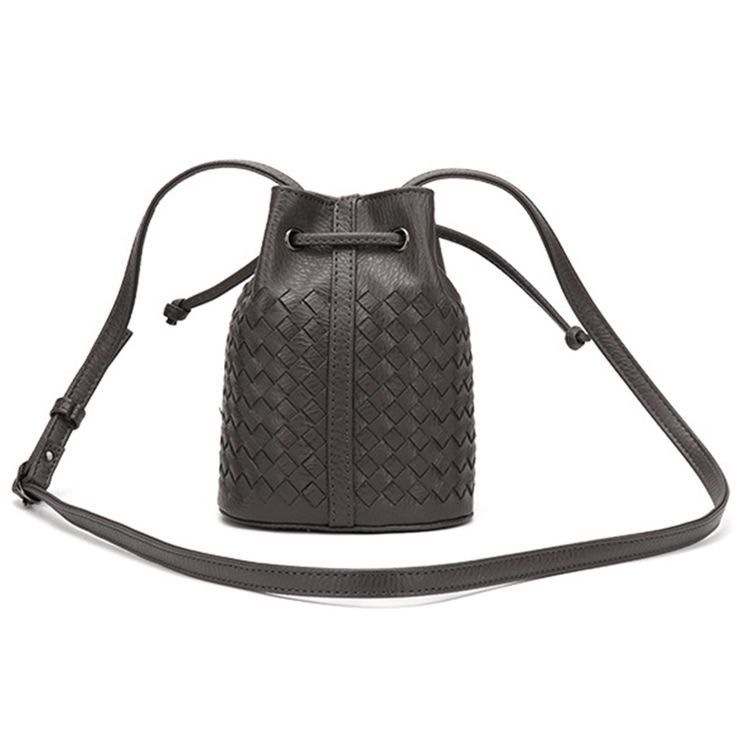 Bucket Shape Strikket Mini Crossbody Bag