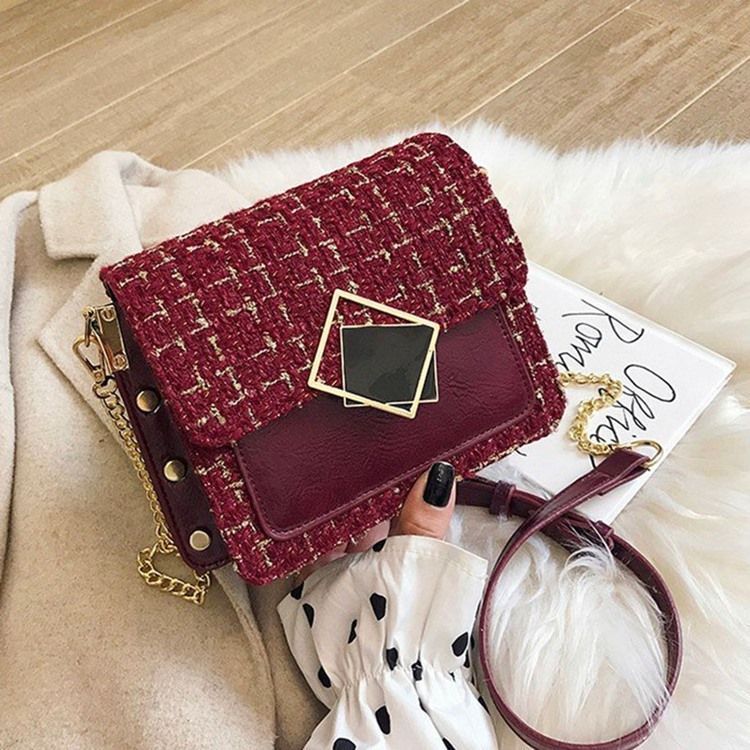 Chain Rectangle Elegant Crossbody Vesker