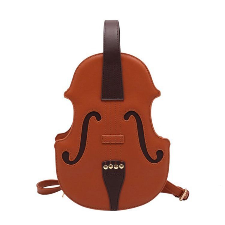 Color Block Pu Gitar Ryggsekker