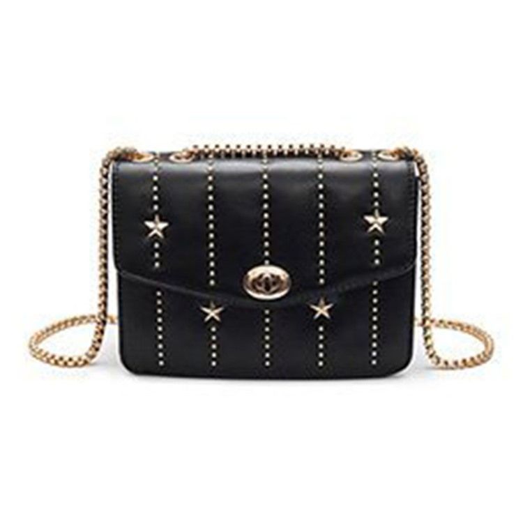 Rivet Pu Rectangle Crossbody Vesker