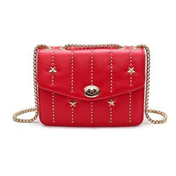 Rivet Pu Rectangle Crossbody Vesker