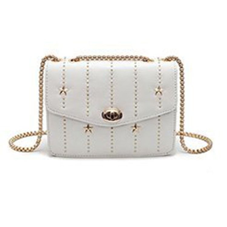 Rivet Pu Rectangle Crossbody Vesker