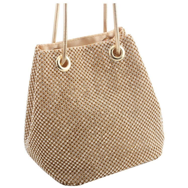 Satin Diamond Plain Barrel-shaped Shoulder Bags