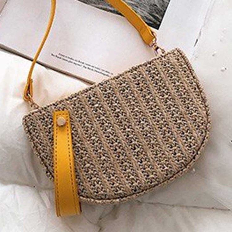 Straw Fashion Crossbody Vesker