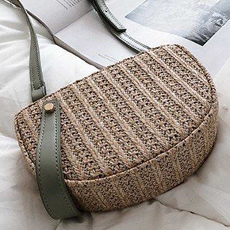 Straw Fashion Crossbody Vesker