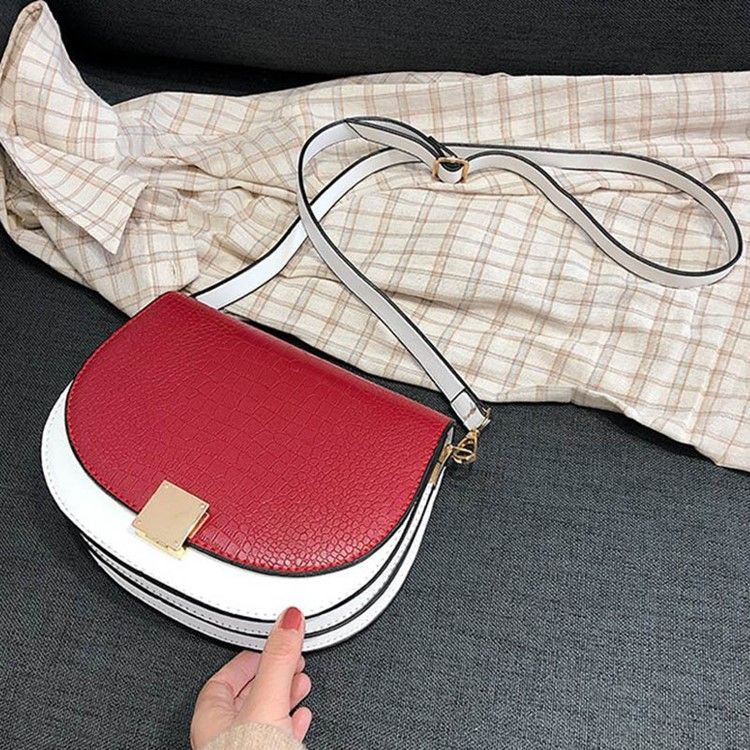 Tråd Pu-sal To-tone Crossbody-veske