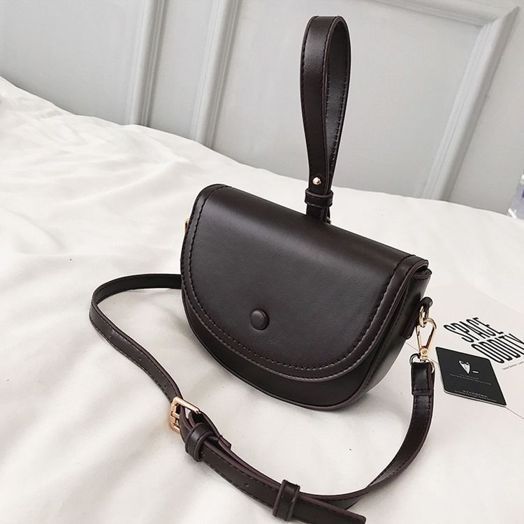 Vanlig Pu-sadel Myke Crossbody-vesker