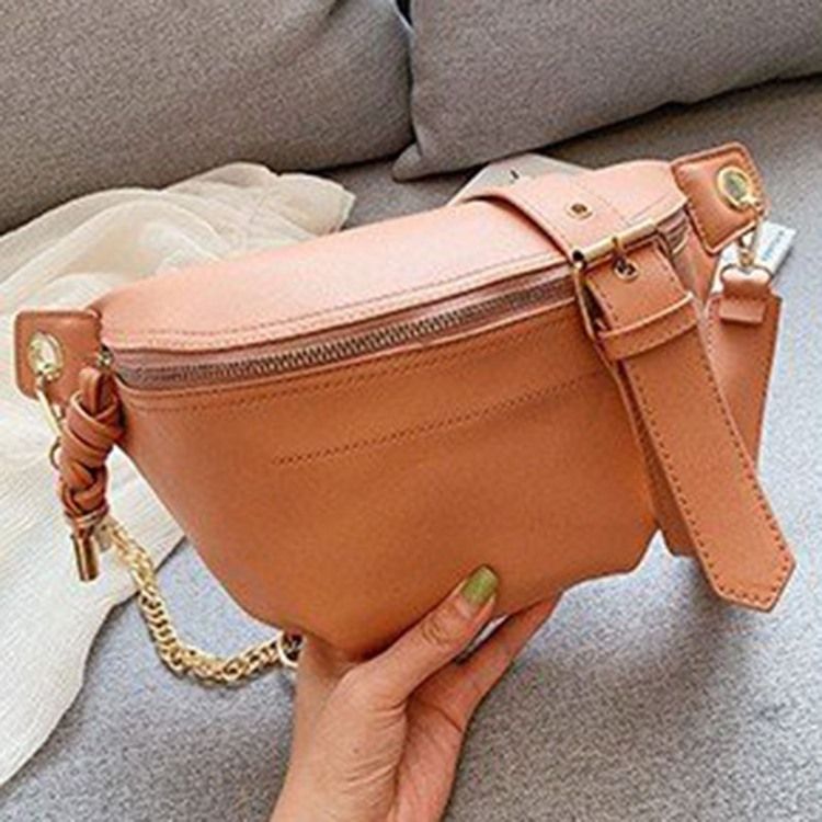 Vanlige Glidelås Sadel Crossbody Vesker