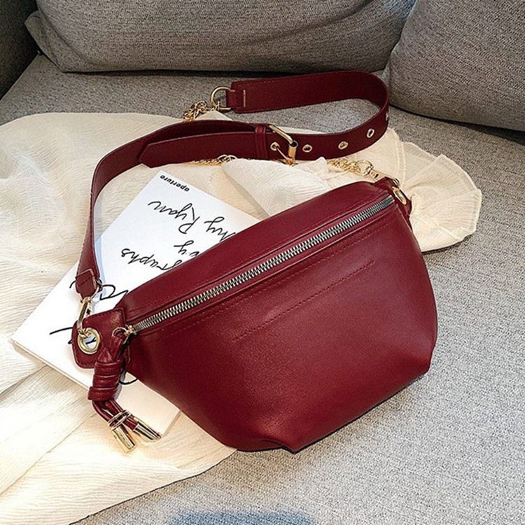 Vanlige Glidelås Sadel Crossbody Vesker