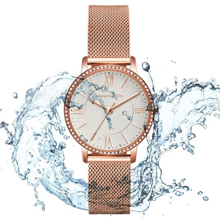 Dame Round Hardlex Water Resistant Watches