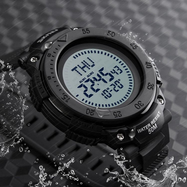 Herre Outdoor Sport Silica Gel Band Led Watch