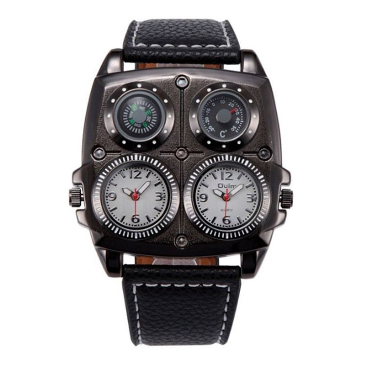 Herretermometer Kompass Dual Time Zone Watch