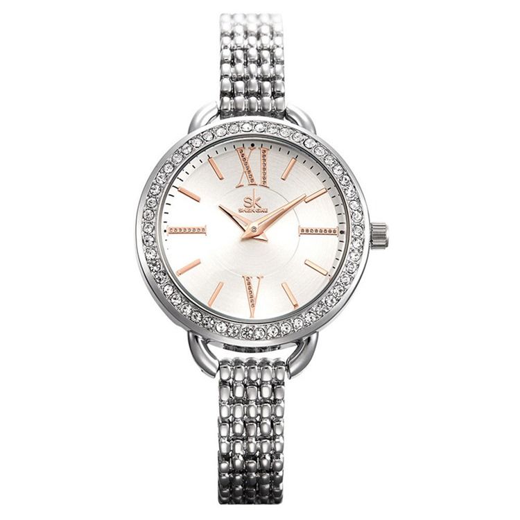 Round Diamante Watch For Women