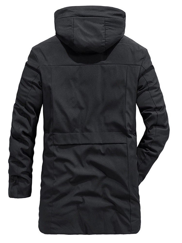 Color Block Hooded Style Casual Menns Dunjakke