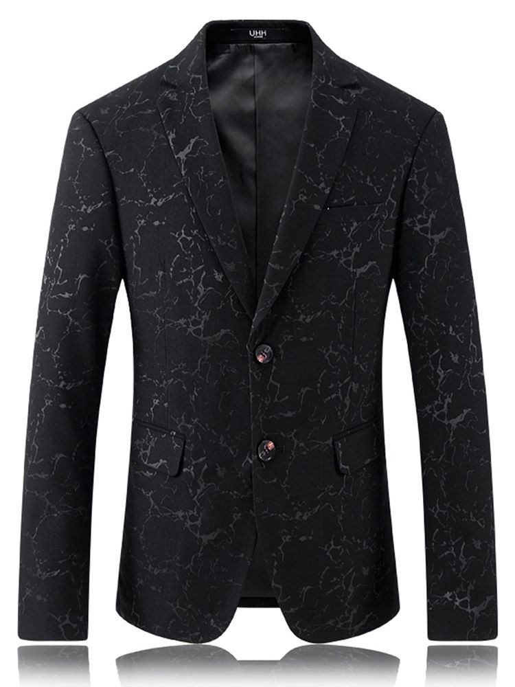 Enkeltbrystet Jakke For Herre Jacquard Slim Gentleherre Blazer