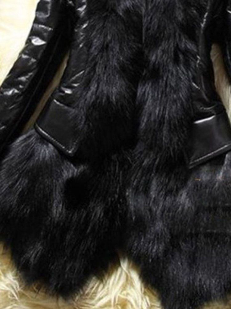 Faux Fur Leather Pu-kåpe