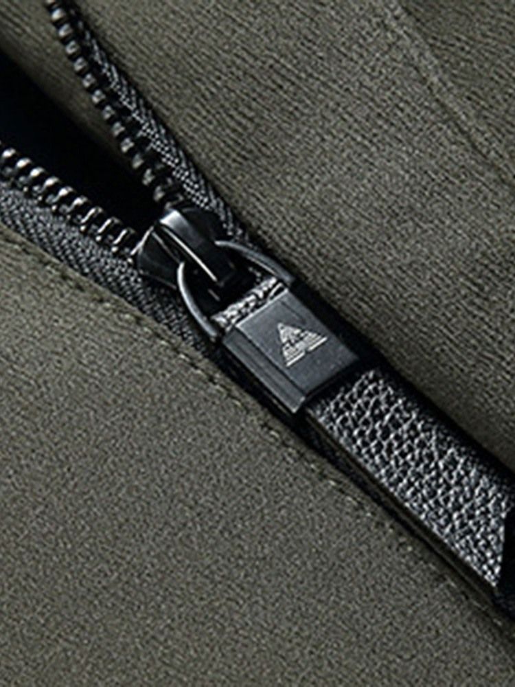 Mid-length Zipper European Dunjakke For Menn