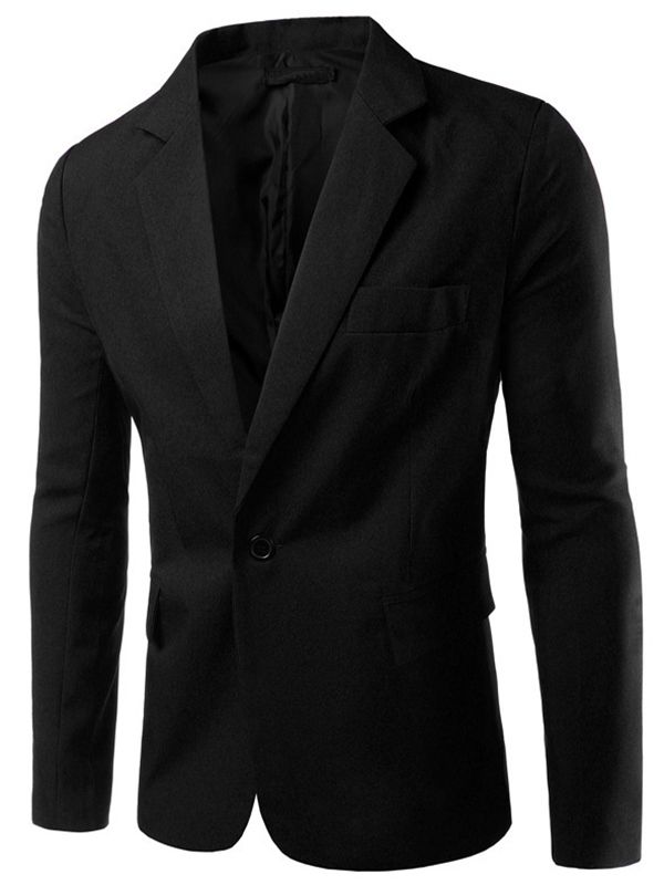 Multi-color Notched Lapel Slim Herre Casual Blazer