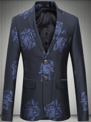 Pluss Størrelse Print Blazer For Menn