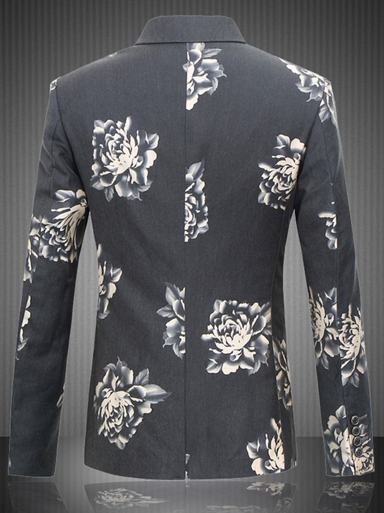 Pluss Størrelse Print Blazer For Menn