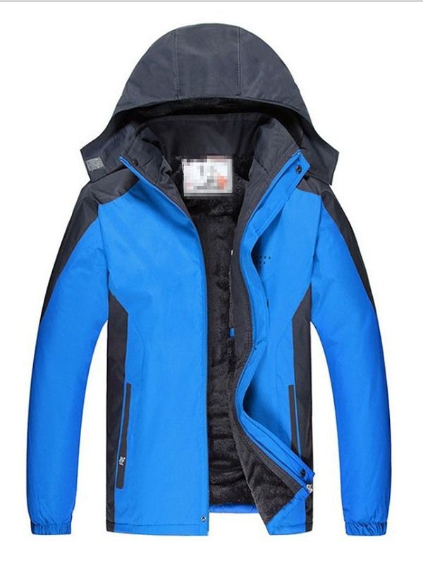 Pocket Style Hooded Zipper Casual Down Jacket For Menn