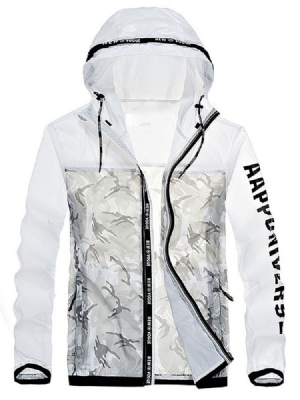 Thin Camouflage Hooded Casual Jacket For Menn