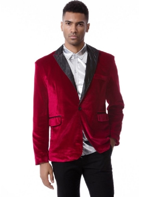 Vanlig Corduroy Notched Lapel Single-breasted Vogue Slim Men Blazer