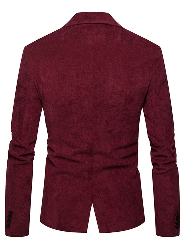 Vanlig Slim Fit Menns Jakke Blazer Med En Knapp