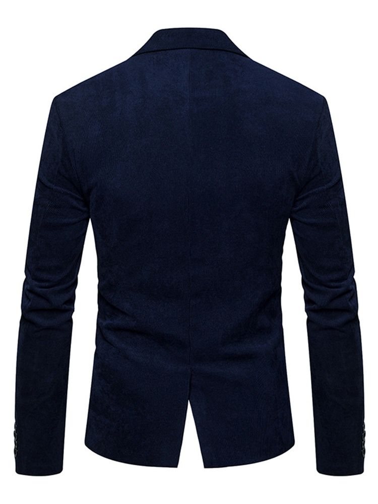 Vanlig Slim Fit Menns Jakke Blazer Med En Knapp