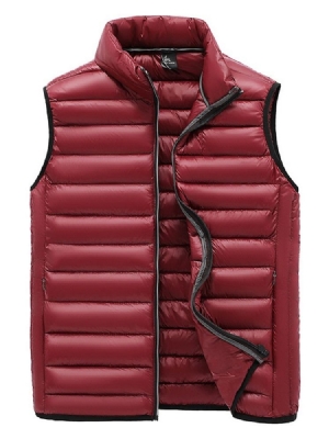 Vanlig Tykk Stativ Krage For Menn Fall Casual Vest