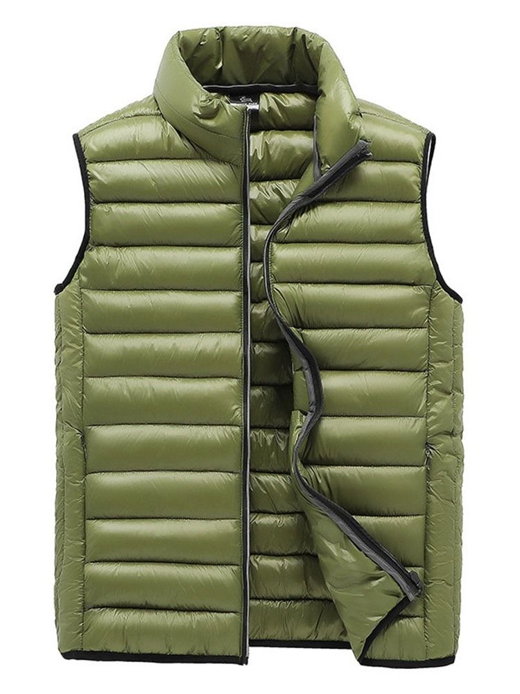 Vanlig Tykk Stativ Krage For Menn Fall Casual Vest