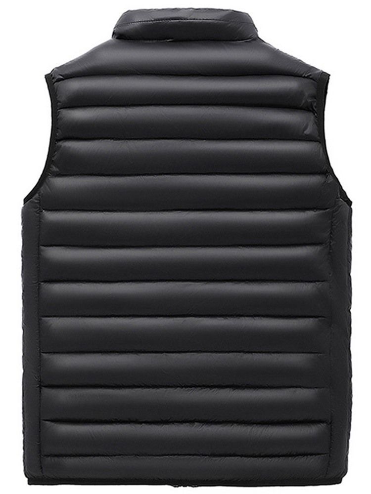 Vanlig Tykk Stativ Krage For Menn Fall Casual Vest