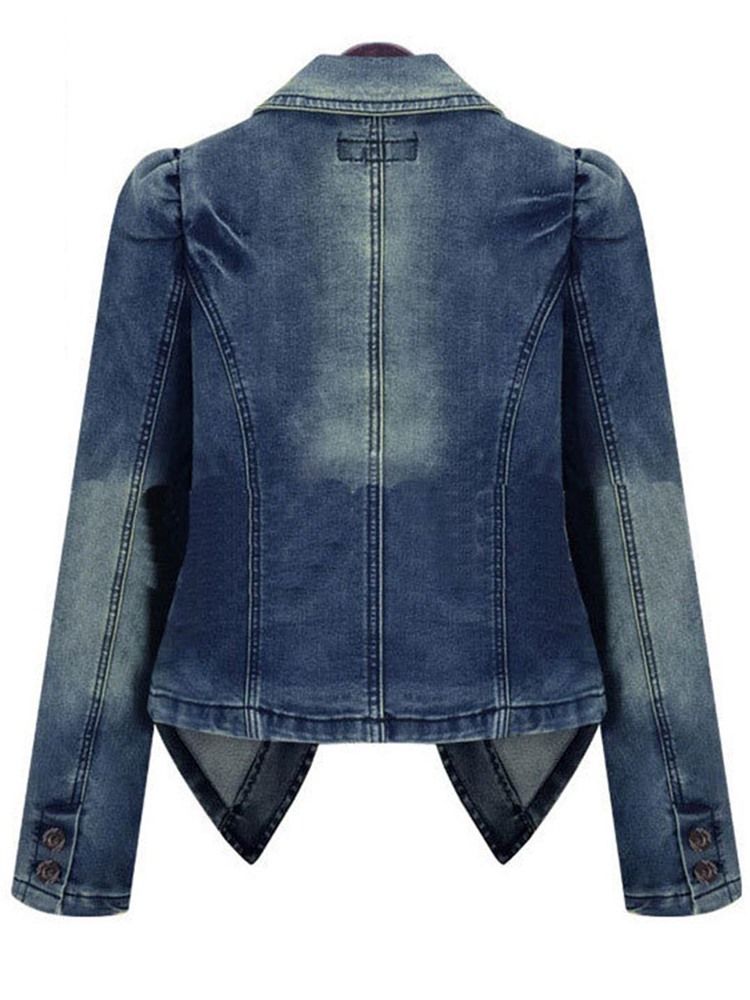 Yttertøy For Denim Med Enbrystet Revers Denim